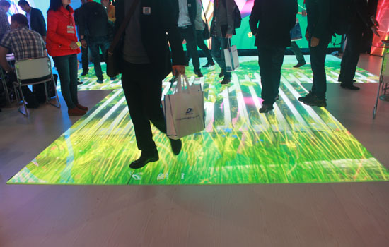 The floor tile of the LED screen